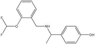 4-[1-({[2-(difluoromethoxy)phenyl]methyl}amino)ethyl]phenol 结构式