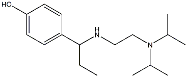 4-[1-({2-[bis(propan-2-yl)amino]ethyl}amino)propyl]phenol Structure