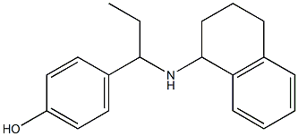 4-[1-(1,2,3,4-tetrahydronaphthalen-1-ylamino)propyl]phenol 化学構造式