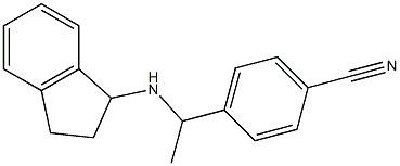 4-[1-(2,3-dihydro-1H-inden-1-ylamino)ethyl]benzonitrile Structure