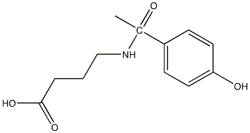4-[1-(4-hydroxyphenyl)acetamido]butanoic acid 化学構造式