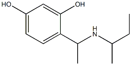 4-[1-(butan-2-ylamino)ethyl]benzene-1,3-diol 化学構造式