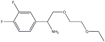 4-[1-amino-2-(2-ethoxyethoxy)ethyl]-1,2-difluorobenzene,,结构式