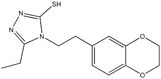 4-[2-(2,3-dihydro-1,4-benzodioxin-6-yl)ethyl]-5-ethyl-4H-1,2,4-triazole-3-thiol 化学構造式