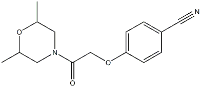 4-[2-(2,6-dimethylmorpholin-4-yl)-2-oxoethoxy]benzonitrile 结构式
