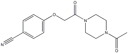 4-[2-(4-acetylpiperazin-1-yl)-2-oxoethoxy]benzonitrile Structure