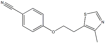4-[2-(4-methyl-1,3-thiazol-5-yl)ethoxy]benzonitrile,,结构式