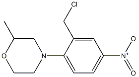 4-[2-(chloromethyl)-4-nitrophenyl]-2-methylmorpholine,,结构式