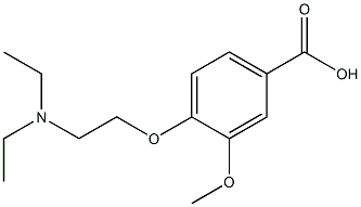 4-[2-(diethylamino)ethoxy]-3-methoxybenzoic acid,,结构式