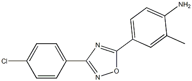 4-[3-(4-chlorophenyl)-1,2,4-oxadiazol-5-yl]-2-methylaniline 结构式