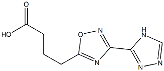 4-[3-(4H-1,2,4-triazol-3-yl)-1,2,4-oxadiazol-5-yl]butanoic acid Struktur