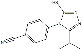 4-[3-(propan-2-yl)-5-sulfanyl-4H-1,2,4-triazol-4-yl]benzonitrile Struktur