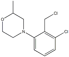 4-[3-chloro-2-(chloromethyl)phenyl]-2-methylmorpholine,,结构式