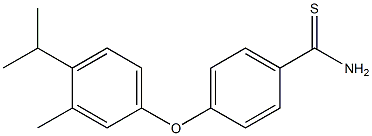 4-[3-methyl-4-(propan-2-yl)phenoxy]benzene-1-carbothioamide Structure