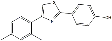 4-[4-(2,4-dimethylphenyl)-1,3-thiazol-2-yl]phenol Structure