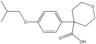 4-[4-(2-methylpropoxy)phenyl]oxane-4-carboxylic acid 化学構造式