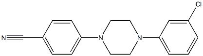 4-[4-(3-chlorophenyl)piperazin-1-yl]benzonitrile,,结构式