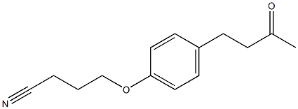 4-[4-(3-oxobutyl)phenoxy]butanenitrile Struktur