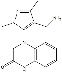 4-[4-(aminomethyl)-1,3-dimethyl-1H-pyrazol-5-yl]-1,2,3,4-tetrahydroquinoxalin-2-one 结构式