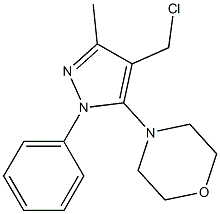  4-[4-(chloromethyl)-3-methyl-1-phenyl-1H-pyrazol-5-yl]morpholine