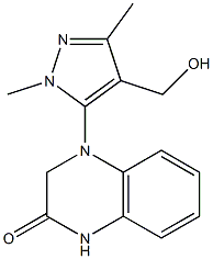 4-[4-(hydroxymethyl)-1,3-dimethyl-1H-pyrazol-5-yl]-1,2,3,4-tetrahydroquinoxalin-2-one Struktur