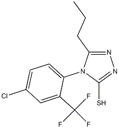 4-[4-chloro-2-(trifluoromethyl)phenyl]-5-propyl-4H-1,2,4-triazole-3-thiol Structure