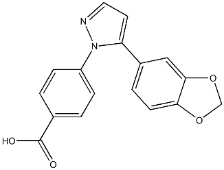 4-[5-(1,3-benzodioxol-5-yl)-1H-pyrazol-1-yl]benzoic acid Structure