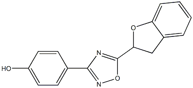 4-[5-(2,3-dihydro-1-benzofuran-2-yl)-1,2,4-oxadiazol-3-yl]phenol,,结构式