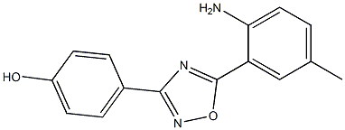 4-[5-(2-amino-5-methylphenyl)-1,2,4-oxadiazol-3-yl]phenol 结构式