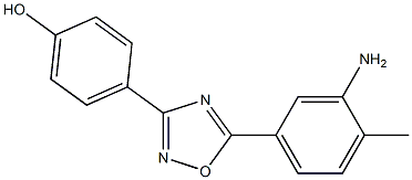 4-[5-(3-amino-4-methylphenyl)-1,2,4-oxadiazol-3-yl]phenol 化学構造式