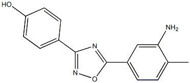 4-[5-(3-amino-4-methylphenyl)-1,2,4-oxadiazol-3-yl]phenol 结构式