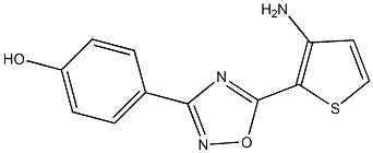 4-[5-(3-aminothiophen-2-yl)-1,2,4-oxadiazol-3-yl]phenol,,结构式