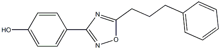 4-[5-(3-phenylpropyl)-1,2,4-oxadiazol-3-yl]phenol 化学構造式