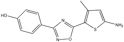 4-[5-(5-amino-3-methylthiophen-2-yl)-1,2,4-oxadiazol-3-yl]phenol