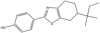 4-[6-(2-methylbutan-2-yl)-4,5,6,7-tetrahydro-1,3-benzothiazol-2-yl]phenol Structure