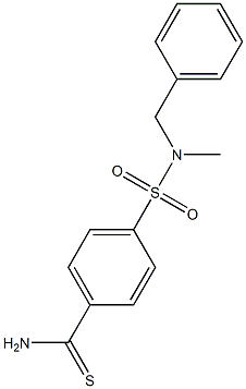 4-[benzyl(methyl)sulfamoyl]benzene-1-carbothioamide 化学構造式