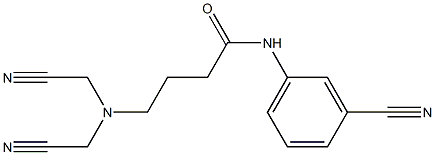 4-[bis(cyanomethyl)amino]-N-(3-cyanophenyl)butanamide 结构式