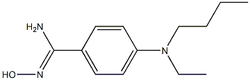4-[butyl(ethyl)amino]-N'-hydroxybenzene-1-carboximidamide Struktur