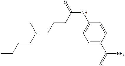 4-[butyl(methyl)amino]-N-(4-carbamothioylphenyl)butanamide 结构式