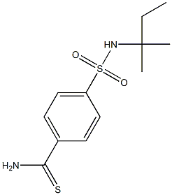 4-{[(1,1-dimethylpropyl)amino]sulfonyl}benzenecarbothioamide Structure