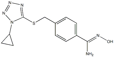 4-{[(1-cyclopropyl-1H-1,2,3,4-tetrazol-5-yl)sulfanyl]methyl}-N'-hydroxybenzene-1-carboximidamide,,结构式