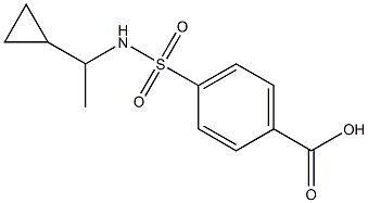 4-{[(1-cyclopropylethyl)amino]sulfonyl}benzoic acid,,结构式