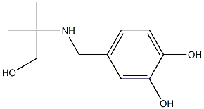 4-{[(1-hydroxy-2-methylpropan-2-yl)amino]methyl}benzene-1,2-diol 化学構造式