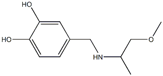 4-{[(1-methoxypropan-2-yl)amino]methyl}benzene-1,2-diol 结构式