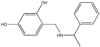 4-{[(1-phenylethyl)amino]methyl}benzene-1,3-diol Struktur