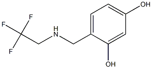 4-{[(2,2,2-trifluoroethyl)amino]methyl}benzene-1,3-diol Struktur