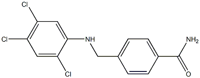 4-{[(2,4,5-trichlorophenyl)amino]methyl}benzamide Struktur