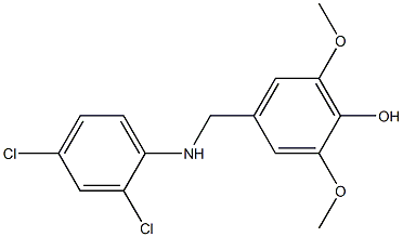 4-{[(2,4-dichlorophenyl)amino]methyl}-2,6-dimethoxyphenol,,结构式