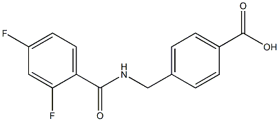 4-{[(2,4-difluorophenyl)formamido]methyl}benzoic acid 结构式