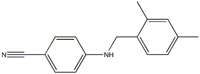 4-{[(2,4-dimethylphenyl)methyl]amino}benzonitrile,,结构式